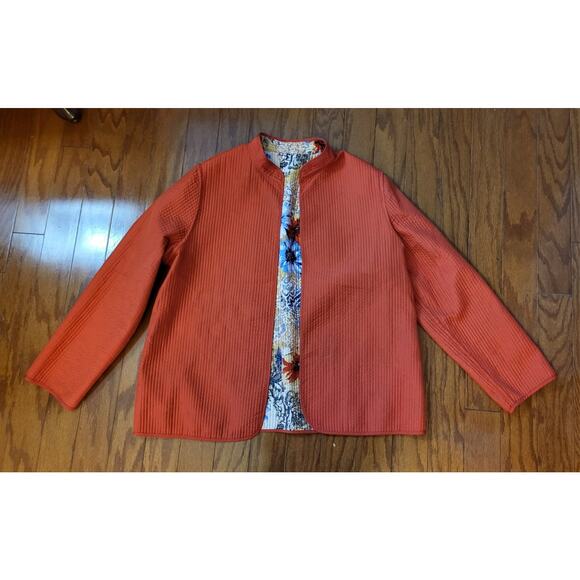 Alfred Dunner (Size 16) Floral Reversible Multicolor Jacket - Picture 9 of 11